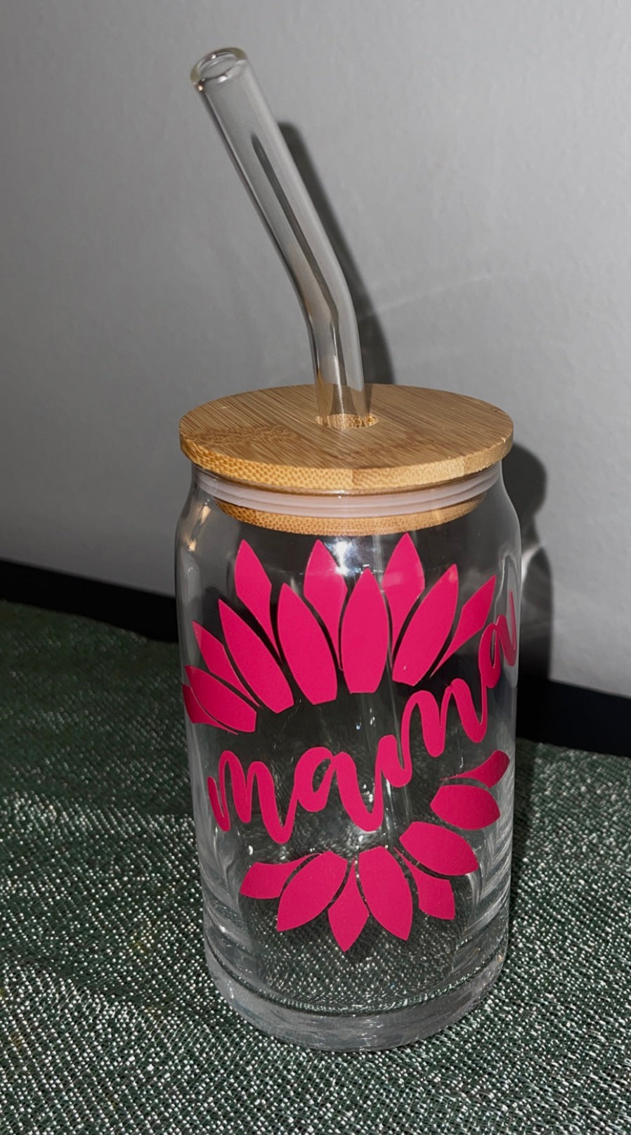 Mama Flower Glass