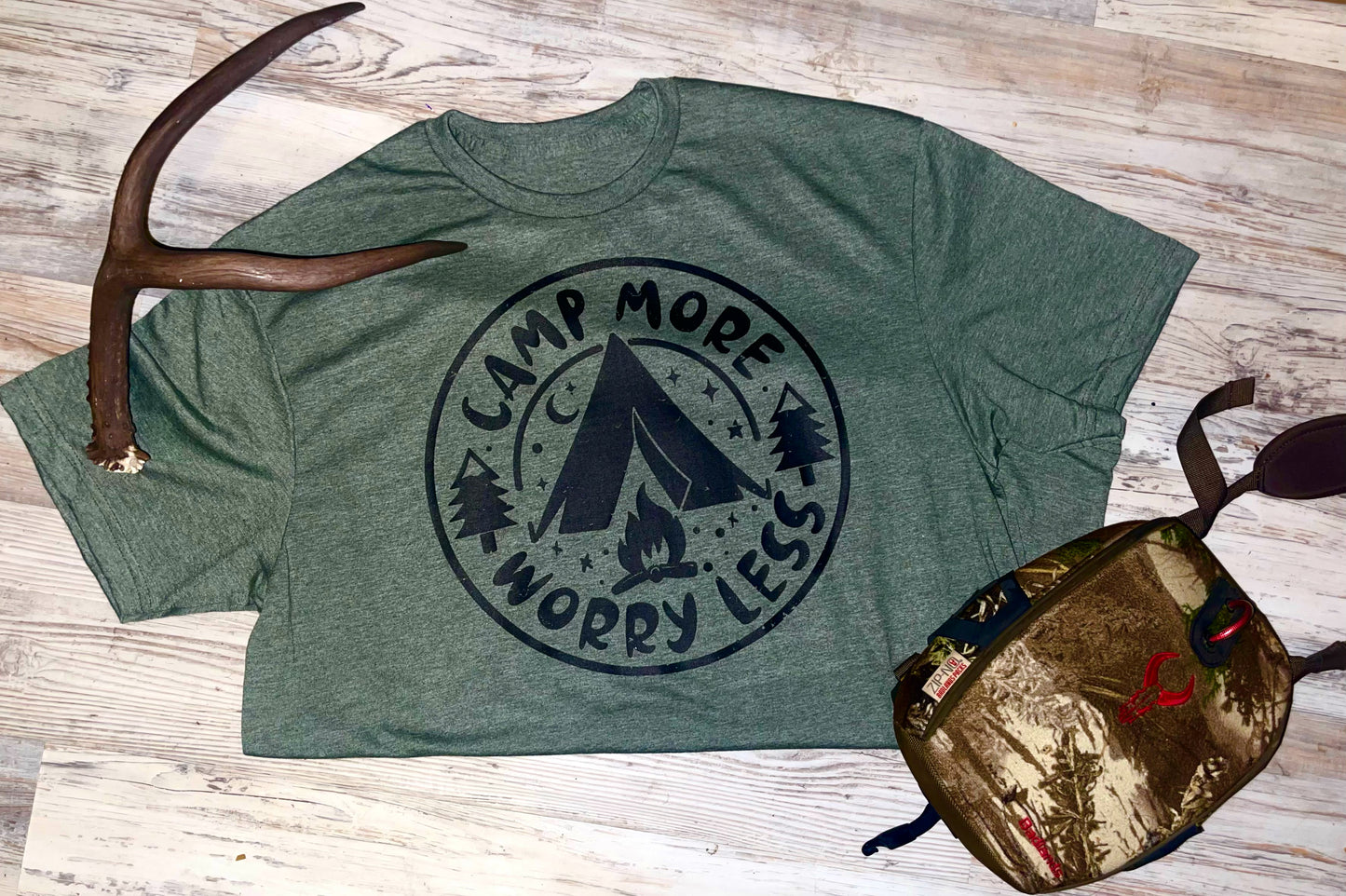 Camp More, Worry Less Tee 🏔