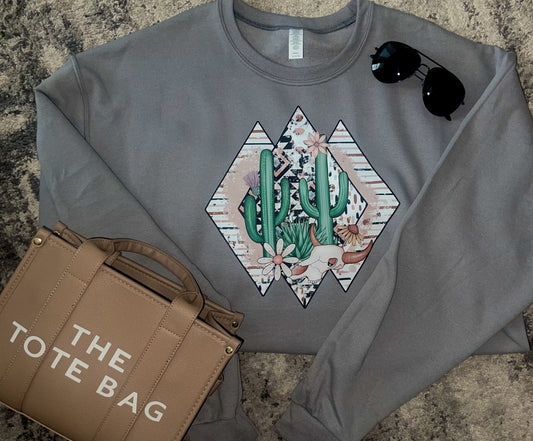 Abstract Cactus Pullover