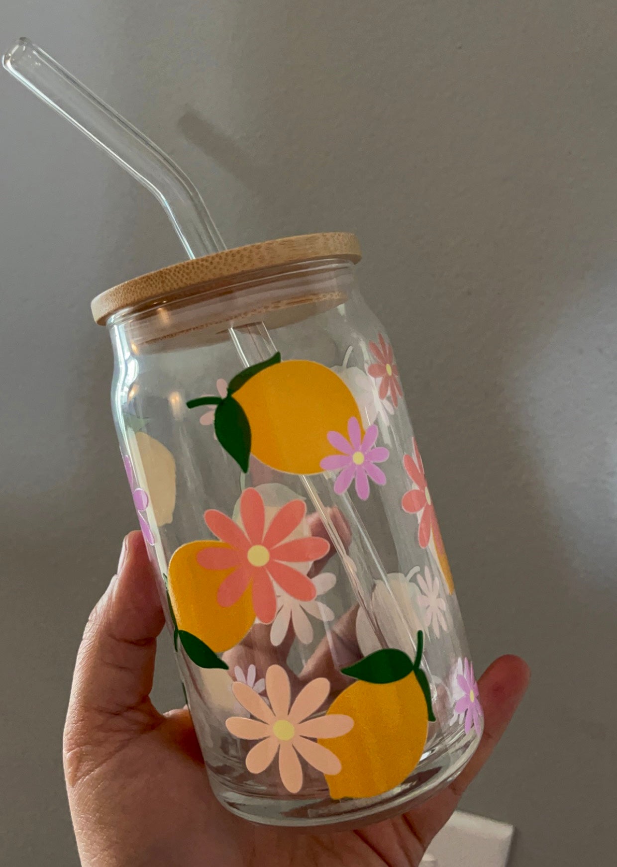 Lemon Flower Glass