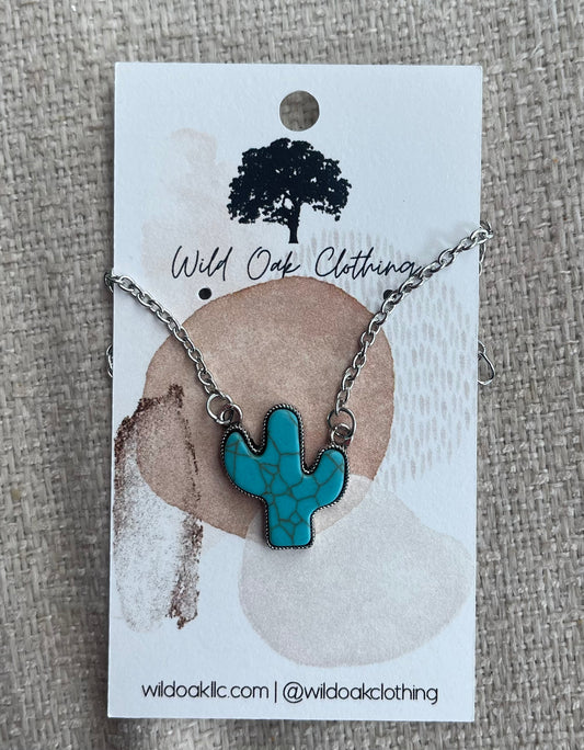 Turquoise Cactus Necklace