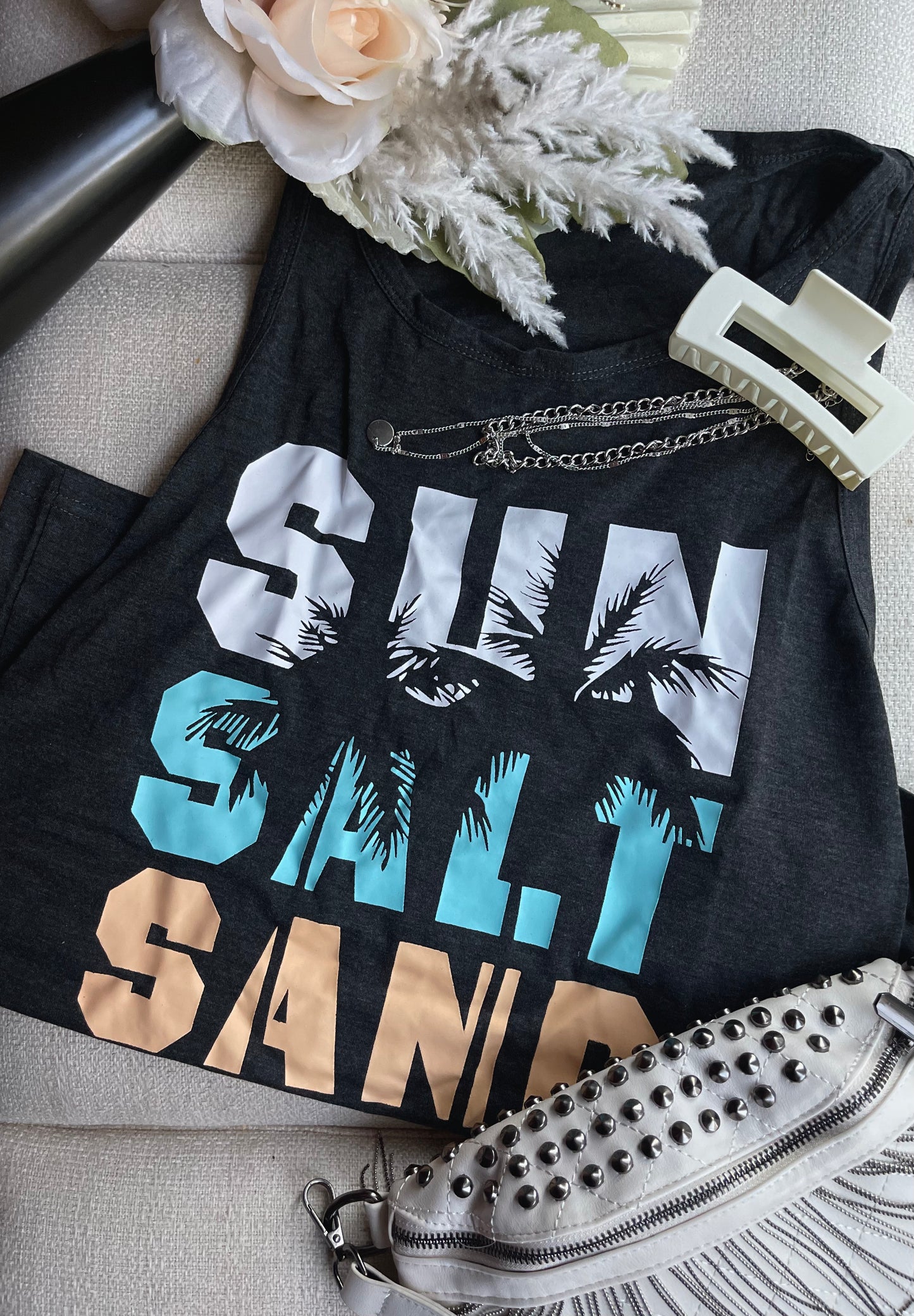 Sun, Salt, Sand Sleeveless Tee
