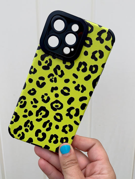 Neon Leopard iPhone Case