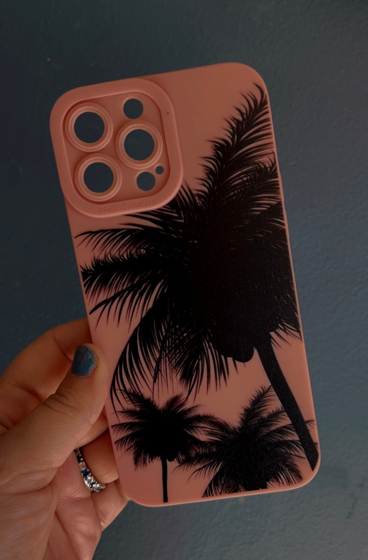 Black and Pink Palm Tree Case